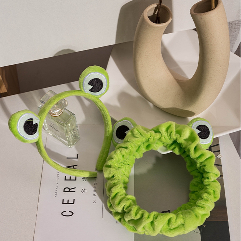 Women Accessories Online - Funny Frog Makeup Headband Wide-brimmed Elastic
