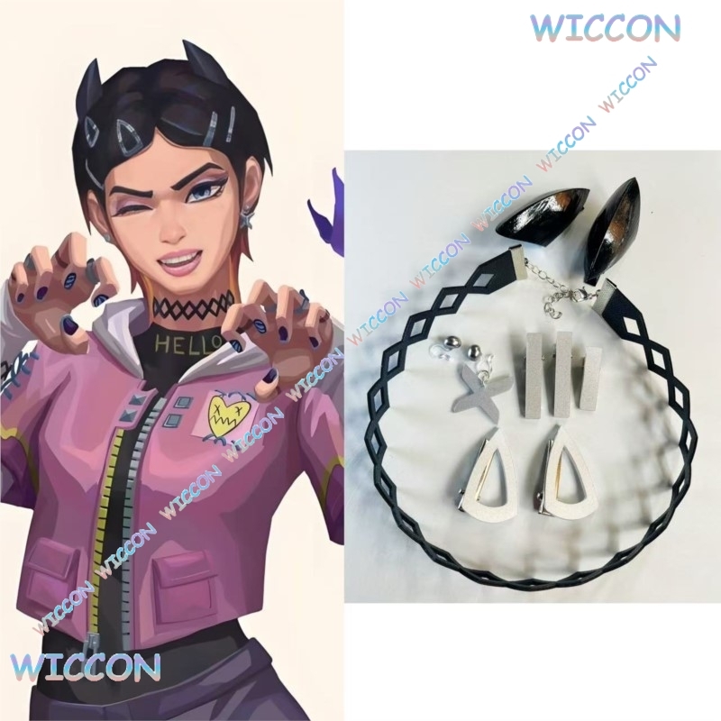Women Accessories Products - Valorant Clove Clip Collar Butterfly Earrings