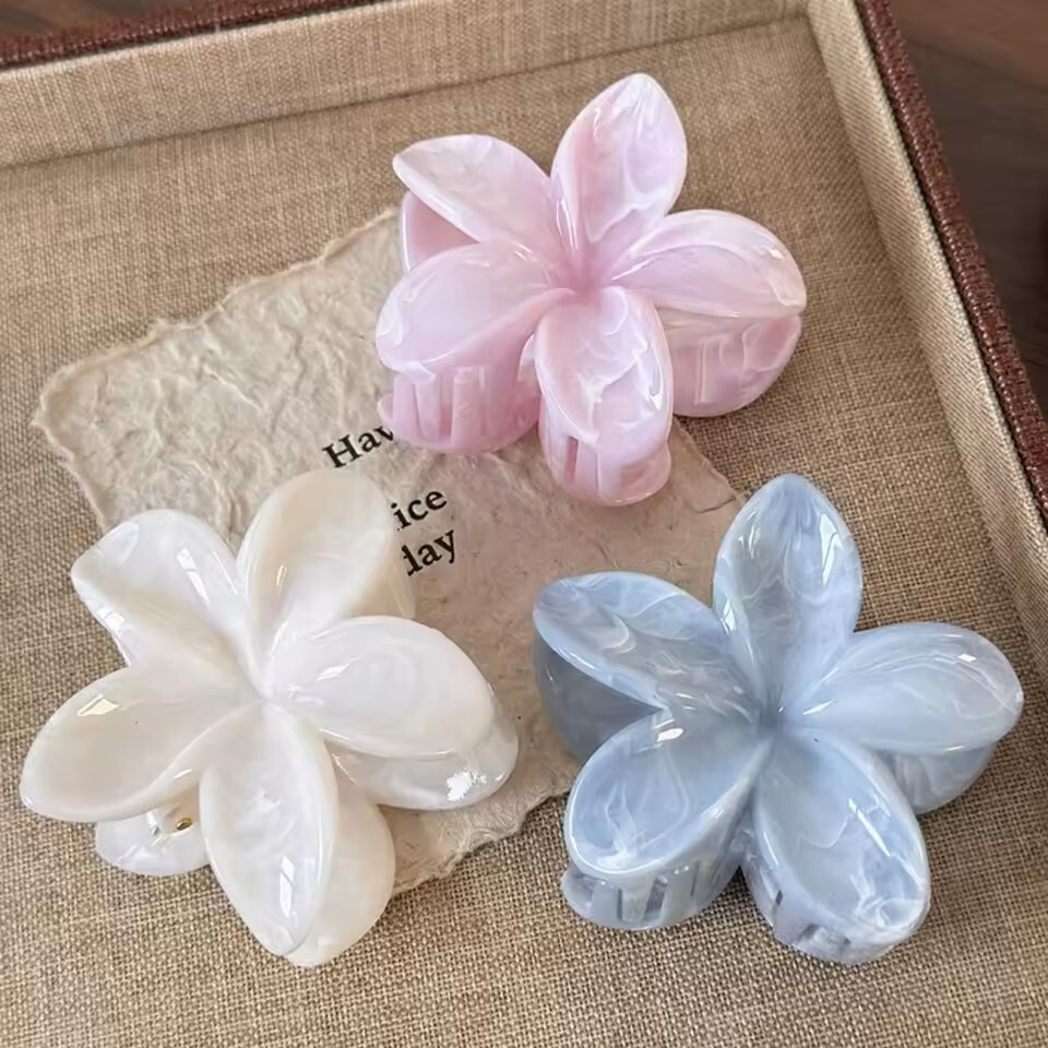 Korean Hawaiian Gradient Flowe - огляд і ціна Hair Claw Clip Set