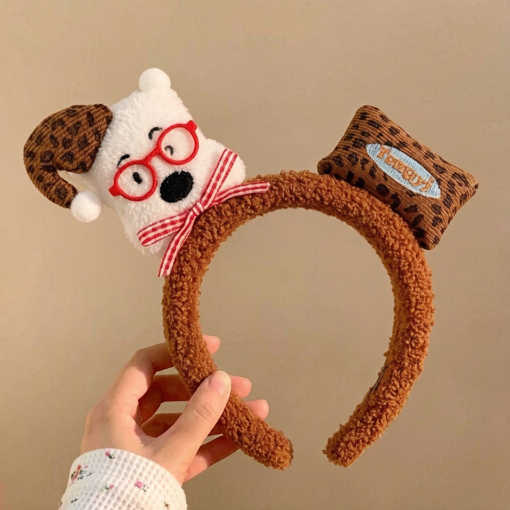 Cute Plush Cartoon Animal Head - огляд і ціна Women Accessories Online