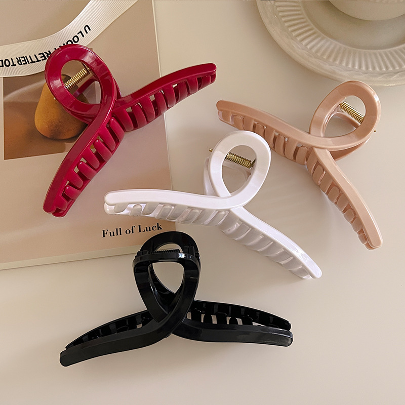 4pcs Large Cross Safe Soft Sil - огляд і ціна Hair Claw Clip Set