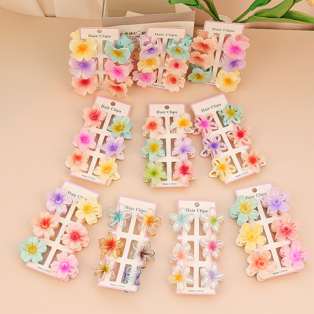 6Pcs Fashion Colorful Transpar - огляд і ціна Hair Claw Clip Set