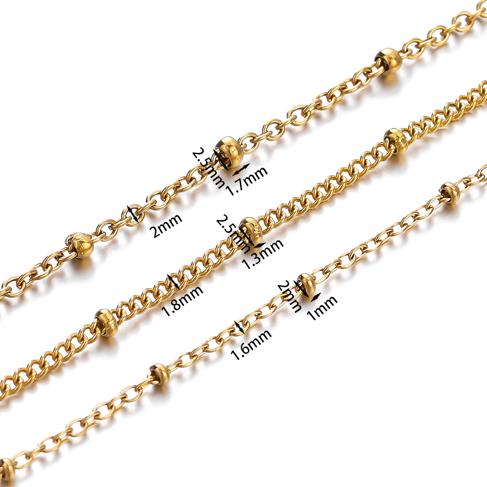 No Fade 2Meters Stainless Stee - огляд і ціна Beaded Anklet Chain