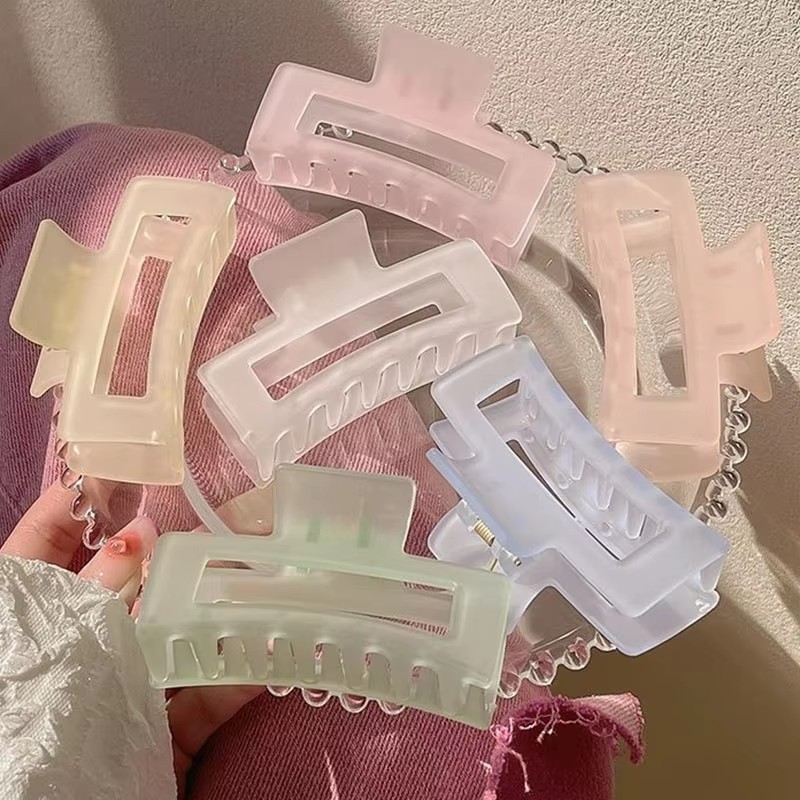 6pcs/set Elegant Transparent F - огляд і ціна Hair Claw Clip Set