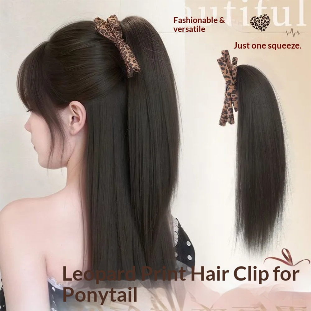 Leopard Print Bow Fountain Cla - огляд і ціна Hair Claw Clip Set