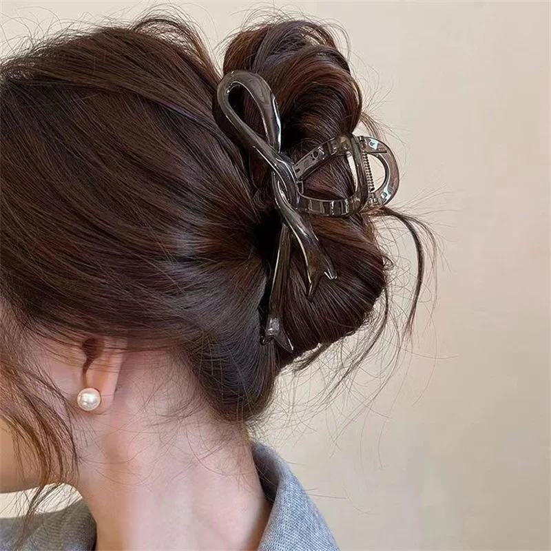 13cm Acrylic Ribbon Bow Hair C - огляд і ціна Hair Claw Clip Set