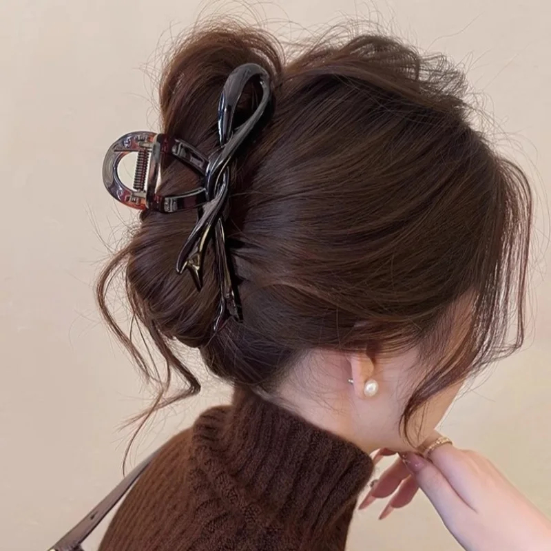 13cm Acrylic Ribbon Bow Hair C - огляд і ціна Hair Claw Clip Set