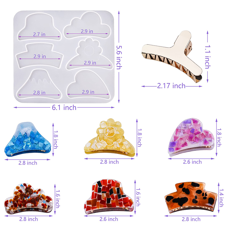 Hair Claw Clips Silicone Resin - огляд і ціна Hair Claw Clip Set