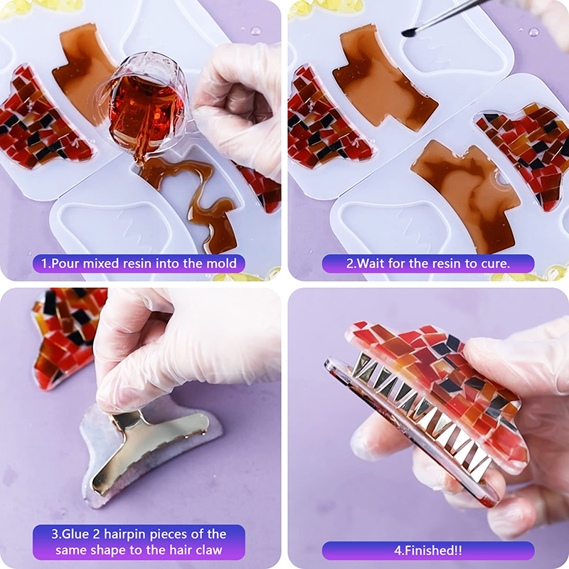 Hair Claw Clips Silicone Resin - огляд і ціна Hair Claw Clip Set