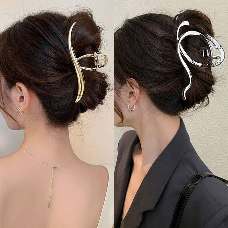 Women Silver Gold Color Irregu - огляд і ціна Hair Claw Clip Set