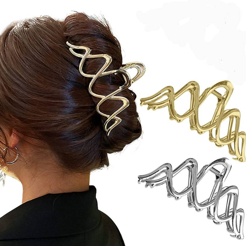 Women Silver Gold Color Irregu - огляд і ціна Hair Claw Clip Set