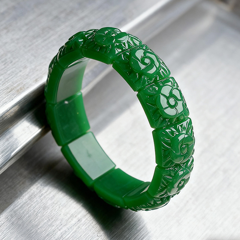 Real Jade Flower Bracelet Bang - огляд і ціна Women Accessories Products