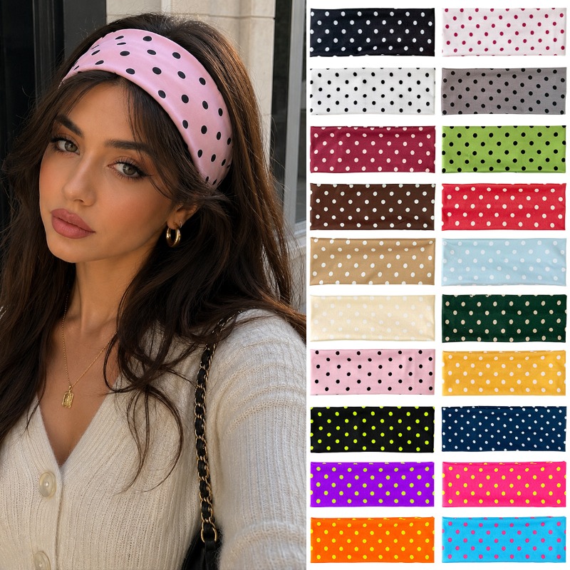 2Pc Polka Dot Elastic Headband - огляд і ціна Women Accessories Online
