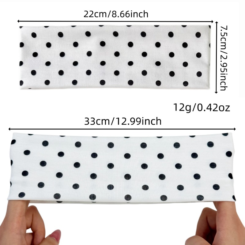 2Pc Polka Dot Elastic Headband - огляд і ціна Women Accessories Online