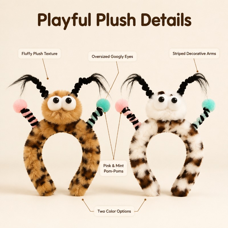 Cute Fluffy Monster Eye Hairba - огляд і ціна Women Accessories Online