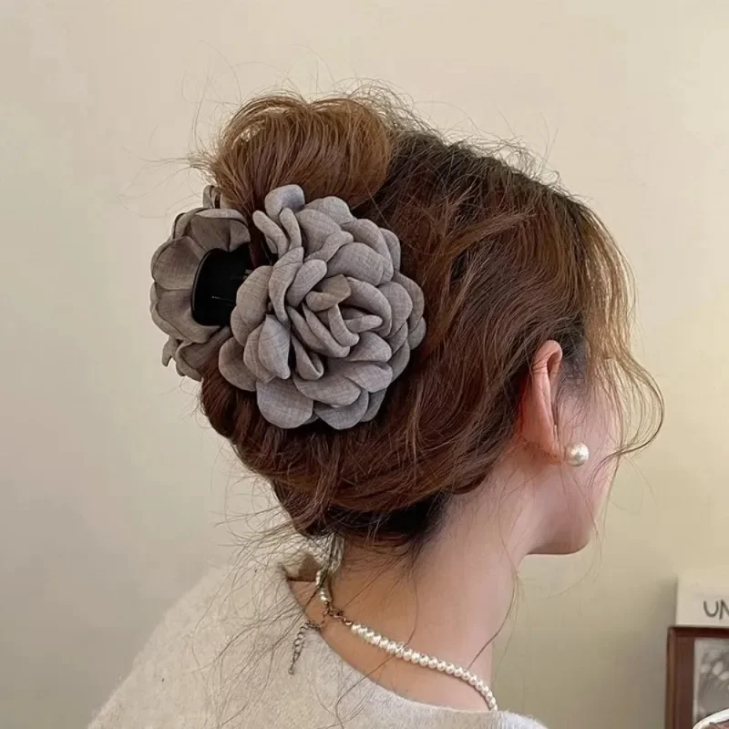 French Fabric Rose Flower Hair - огляд і ціна Hair Claw Clip Set