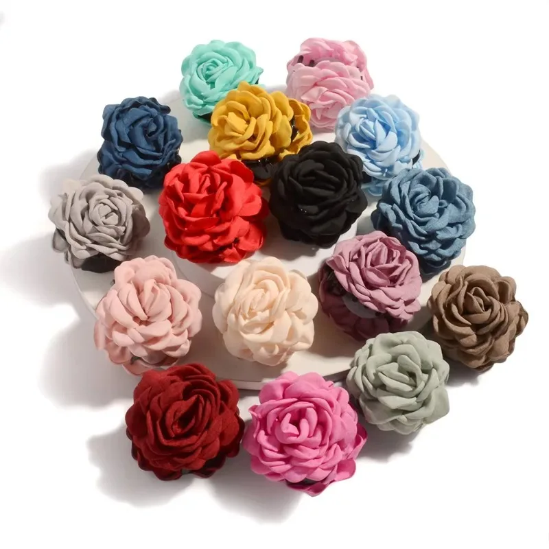 French Fabric Rose Flower Hair - огляд і ціна Hair Claw Clip Set