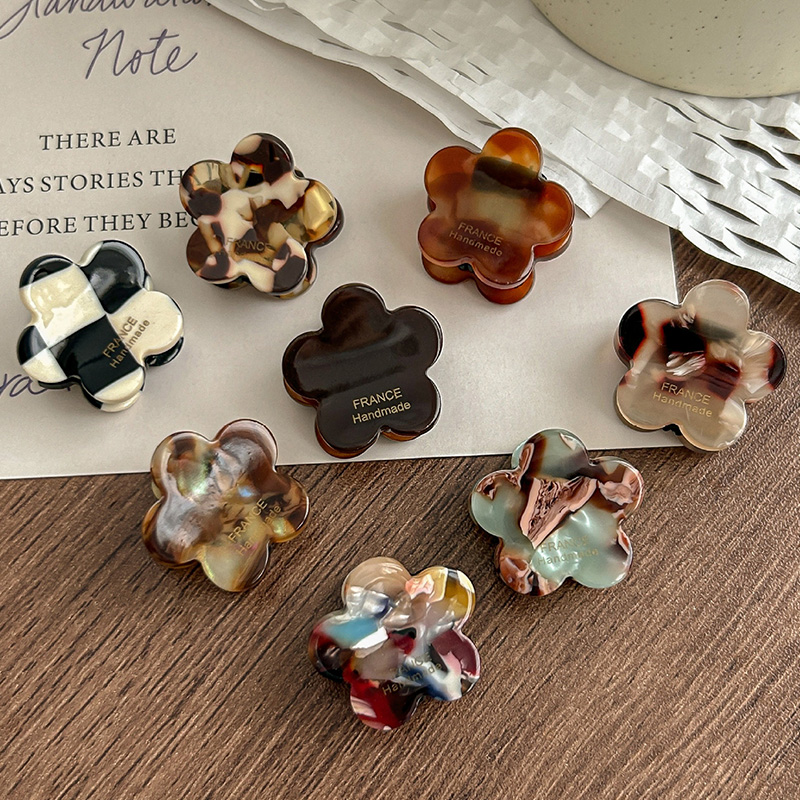 8Pcs/Set Cute Flower Acetate H - огляд і ціна Hair Claw Clip Set
