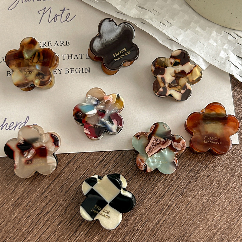 8Pcs/Set Cute Flower Acetate H - огляд і ціна Hair Claw Clip Set
